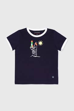 Garçon-T-shirt, polo, sous-pull-T-shirt en coton léger langoustine enfant