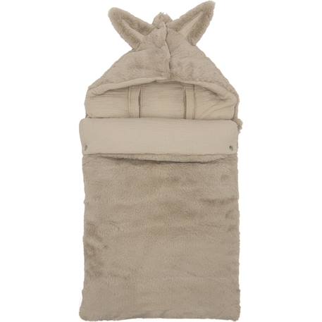 Nid d'ange passe sangle angora et gaze de coton beige (0-6 mois) Beige 1 - vertbaudet enfant 