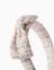 Serre-tête rembourré en tweed avec nœud Rose clair 4 - vertbaudet enfant 