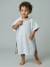 Poncho de bain bébé Animaux, avec coton recyclé blanc imprimé+rayé bleu 8 - vertbaudet enfant 