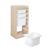 Meuble de rangement enfant 4 bacs de rangement Blanc+Naturel 12 - vertbaudet enfant 