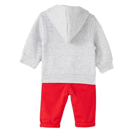 Ensemble veste à capuche et pantalon  garçon imprimé logo Gris 3 - vertbaudet enfant 