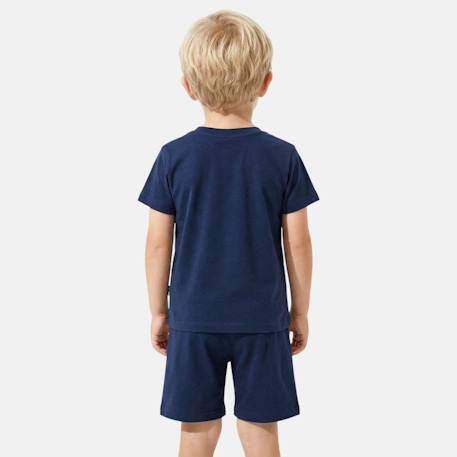 Ensemble  garcon -  t-shirt manches courtes et short Bleu+Gris+Kaki+Marine 12 - vertbaudet enfant 