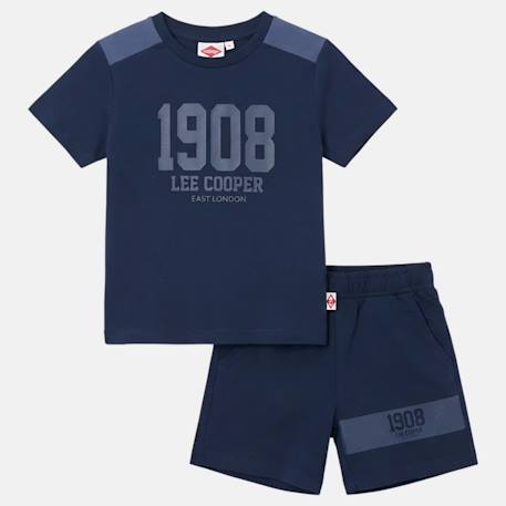 Ensemble  garcon -  t-shirt manches courtes et short Bleu+Gris+Kaki+Marine 13 - vertbaudet enfant 