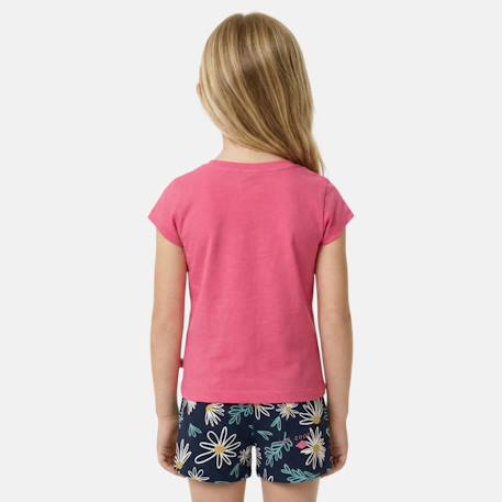 Ensemble fille t-shirt manches courtes et short Fushia+Rose 2 - vertbaudet enfant 