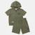 Ensemble garçon t-shirt manches courtes zippé et short Beige+Bleu+Kaki+Marine 9 - vertbaudet enfant 
