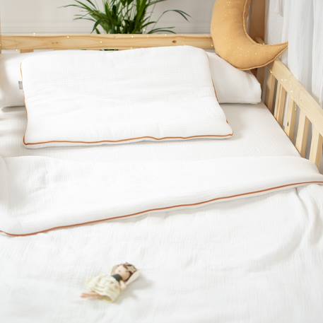 Couette et oreiller - prêt à dormir jeanne Beige+Blanc+Bleu+Camel+Écru+Gris clair+Rose+Terracotta+Vert de gris 6 - vertbaudet enfant 