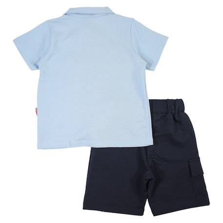 Ensemble polo et short bébé garçon imprimé Beige+Bleu+Gris+Kaki 7 - vertbaudet enfant 