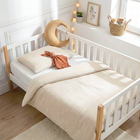 Couette et oreiller - prêt à dormir jeanne Beige+Blanc+Bleu+Camel+Écru+Gris clair+Rose+Terracotta+Vert de gris 1 - vertbaudet enfant 