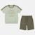 Ensemble t-shirt manches courtes et short garçon Beige+Bleu+Gris+Vert 12 - vertbaudet enfant 