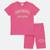 Ensemble fille t-shirt manches courtes et bermuda Gris+Rosatre+Rose+Vert 9 - vertbaudet enfant 