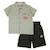 Ensemble polo et short bébé garçon imprimé Beige+Bleu+Gris+Kaki 16 - vertbaudet enfant 