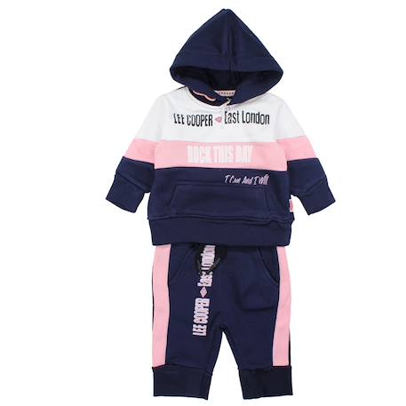 Sweat à capuche et pantalon de jogging Fushia+Marine 6 - vertbaudet enfant 