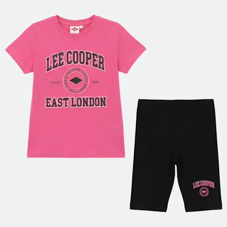 Ensemble fille t-shirt manches courtes et bermuda Blanc+Fushia+Gris 6 - vertbaudet enfant 