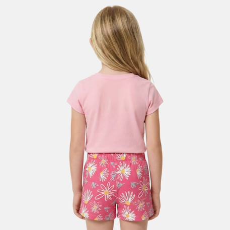 Ensemble fille t-shirt manches courtes et short Fushia+Rose 5 - vertbaudet enfant 
