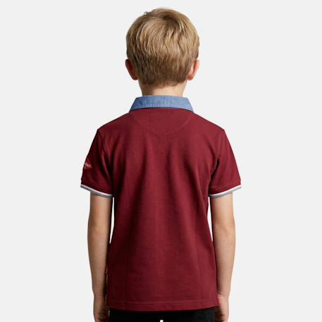 Polo garçon manches courtes Blanc+Marine+Noir+Rouge 11 - vertbaudet enfant 