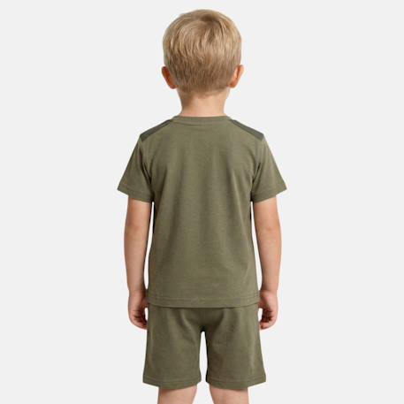 Ensemble  garcon -  t-shirt manches courtes et short Bleu+Gris+Kaki+Marine 9 - vertbaudet enfant 