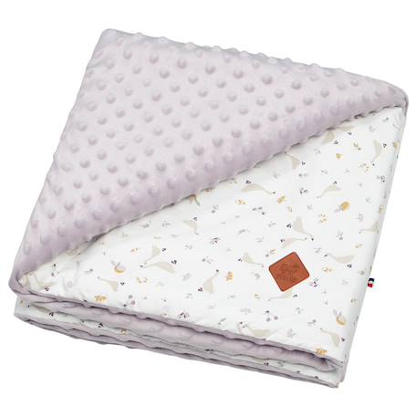 Plaid réversible en minky sidonia Gris+Lilas+Vert de gris 6 - vertbaudet enfant 
