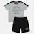 Ensemble t-shirt manches courtes et short garçon Beige+Bleu+Gris+Vert 9 - vertbaudet enfant 