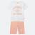 Ensemble fille t-shirt manches courtes et bermuda Blanc+Fushia+Gris 3 - vertbaudet enfant 