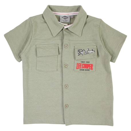 Ensemble polo et short bébé garçon imprimé Beige+Bleu+Gris+Kaki 18 - vertbaudet enfant 
