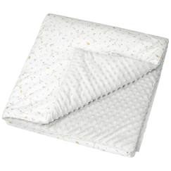 Linge de maison et décoration-Linge de lit enfant-Couverture, édredon-Plaid réversible en minky sidonia