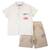 Ensemble polo et short bébé garçon imprimé Beige+Bleu+Gris+Kaki 1 - vertbaudet enfant 
