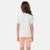 Ensemble fille t-shirt manches courtes et bermuda Blanc+Fushia+Gris 2 - vertbaudet enfant 