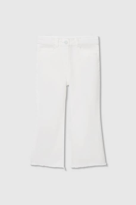 Pantalon fille coton Blanc 1 - vertbaudet enfant 