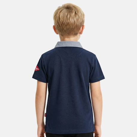 Polo garçon manches courtes Blanc+Marine+Noir+Rouge 5 - vertbaudet enfant 