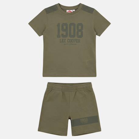 Ensemble  garcon -  t-shirt manches courtes et short Bleu+Gris+Kaki+Marine 10 - vertbaudet enfant 