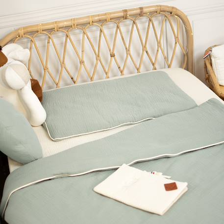 Couette et oreiller - prêt à dormir jeanne Beige+Blanc+Bleu+Camel+Écru+Gris clair+Rose+Terracotta+Vert de gris 36 - vertbaudet enfant 