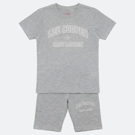 Ensemble fille t-shirt manches courtes et bermuda Gris+Rosatre+Rose+Vert 3 - vertbaudet enfant 