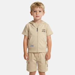 Ensemble garçon t-shirt manches courtes zippé et short  - vertbaudet enfant