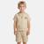 Ensemble garçon t-shirt manches courtes zippé et short Beige+Bleu+Kaki+Marine 1 - vertbaudet enfant 