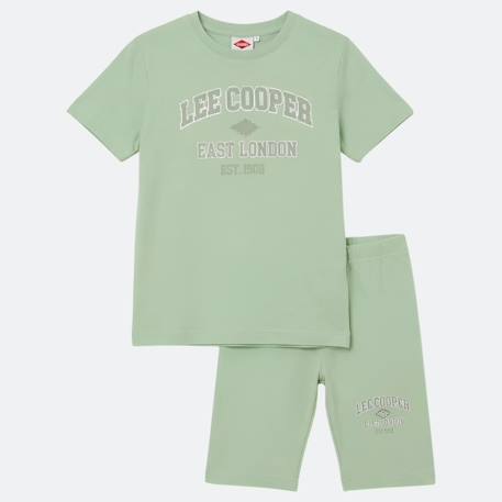 Ensemble fille t-shirt manches courtes et bermuda Gris+Rosatre+Rose+Vert 12 - vertbaudet enfant 