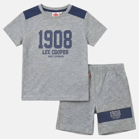 Ensemble  garcon -  t-shirt manches courtes et short Bleu+Gris+Kaki+Marine 7 - vertbaudet enfant 