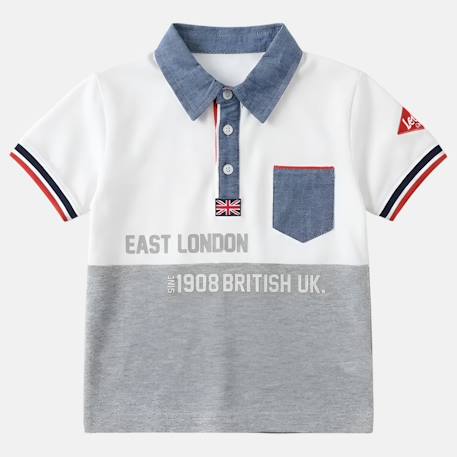 Polo garçon manches courtes Blanc+Marine+Noir+Rouge 3 - vertbaudet enfant 