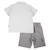 Ensemble polo et short bébé garçon imprimé Beige+Bleu+Gris+Kaki 12 - vertbaudet enfant 