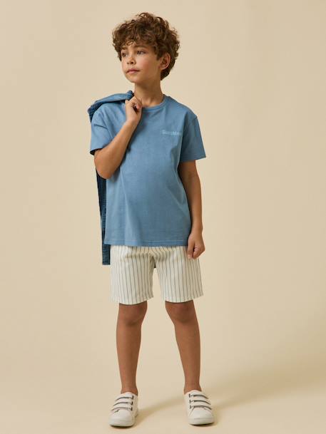 T-shirt sunshine garçon - coton biologique Bleu 5 - vertbaudet enfant 