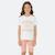 Ensemble fille t-shirt manches courtes et bermuda Blanc+Fushia+Gris 1 - vertbaudet enfant 