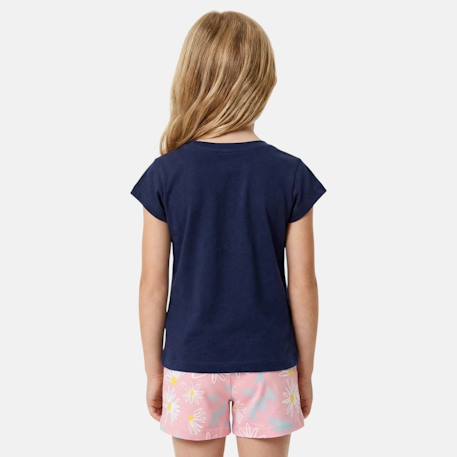 Ensemble fille t-shirt manches courtes et short Marine 2 - vertbaudet enfant 
