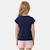 Ensemble fille t-shirt manches courtes et short Marine 2 - vertbaudet enfant 