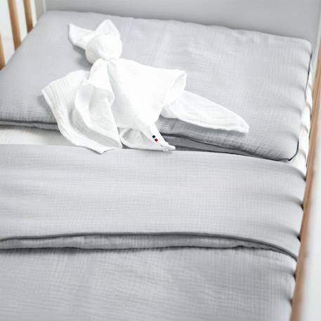 Couette et oreiller - prêt à dormir jeanne Beige+Blanc+Bleu+Camel+Écru+Gris clair+Rose+Terracotta+Vert de gris 23 - vertbaudet enfant 