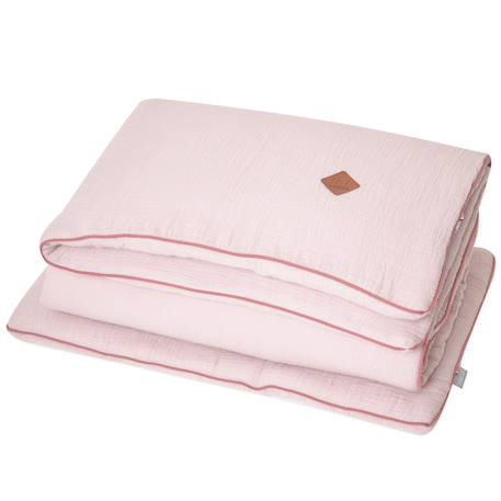 Couette et oreiller - prêt à dormir jeanne Beige+Blanc+Bleu+Camel+Écru+Gris clair+Rose+Terracotta+Vert de gris 28 - vertbaudet enfant 