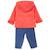 Ensemble t-shirt et pantalon avec la veste à capuche    fille imprimé logo col rond Rose 3 - vertbaudet enfant 