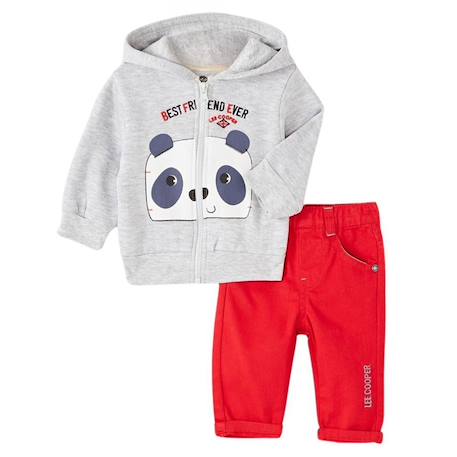 Bébé-Ensemble veste à capuche et pantalon  garçon imprimé logo
