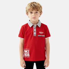 Garçon-T-shirt, polo, sous-pull-Polo avec col chemise ouverture boutonnée