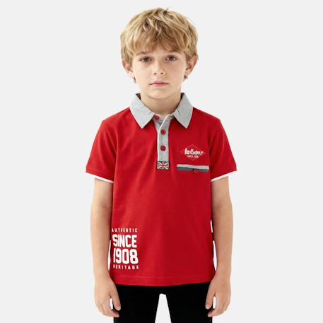 Garçon-Polo avec col chemise ouverture boutonnée
