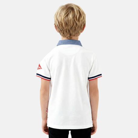 Polo garçon manches courtes Blanc+Marine+Noir+Rouge 2 - vertbaudet enfant 